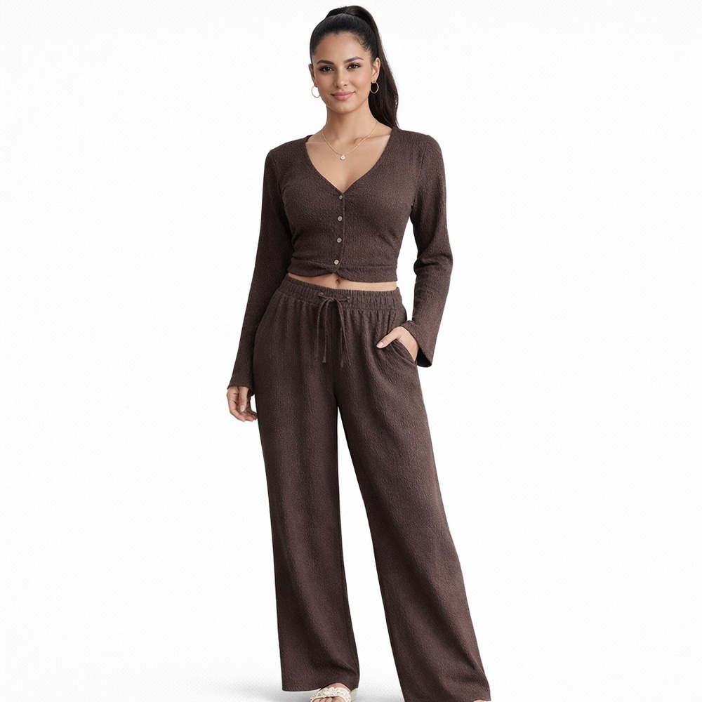 Textured Brown Set NWT